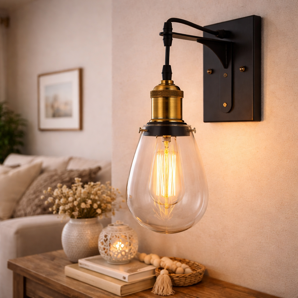 Wandlamp Met Open Draadstructuur Voor Binnenverlichting