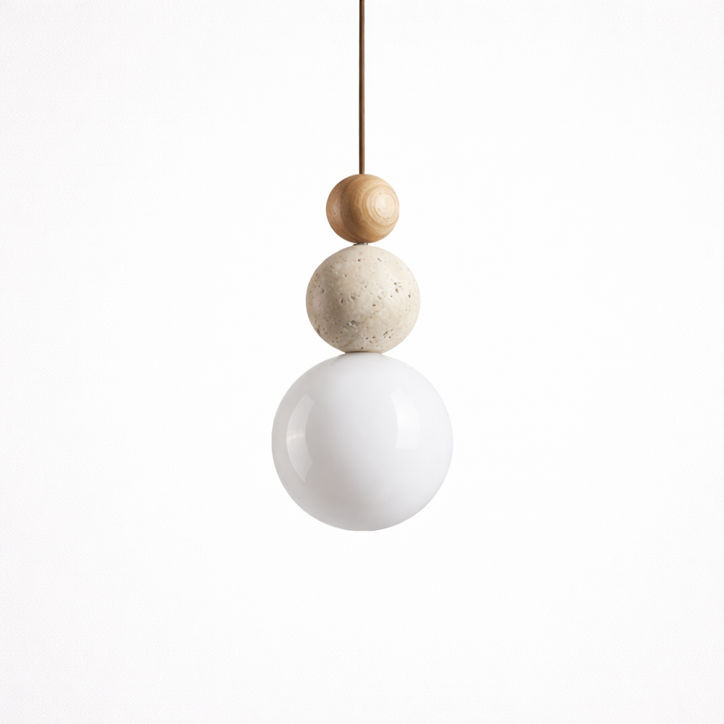 Travertine Pendant Lamp with Sleek Design