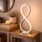 LED Tafellamp Met Infinity Vorm En Chromen Afwerking