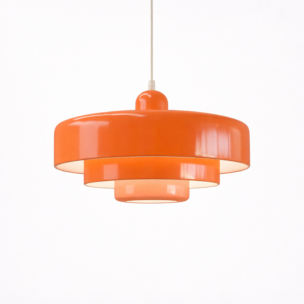 Three-Part Disc Pendant Lamp in Macaron Style