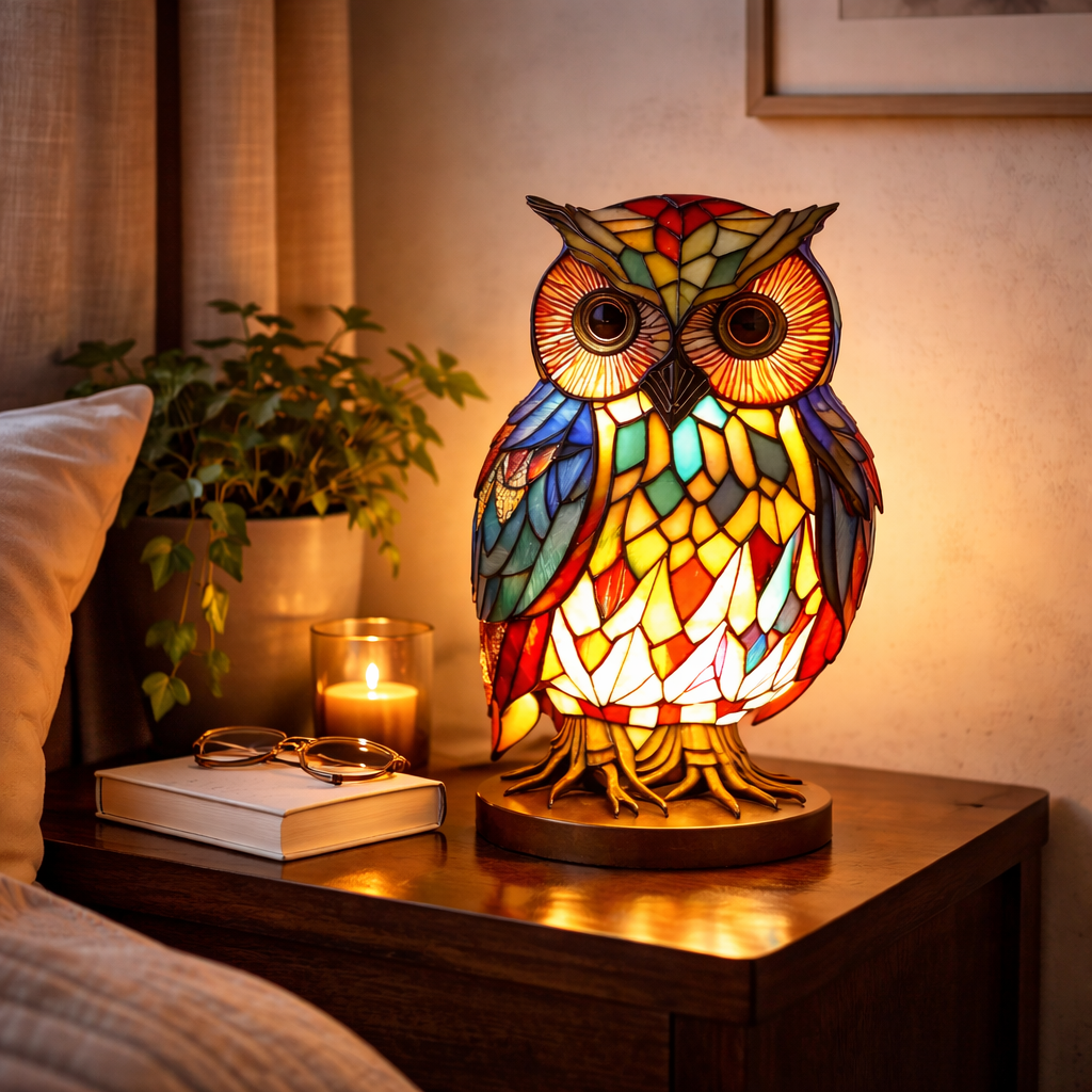 Owl-Shaped Table Lamp