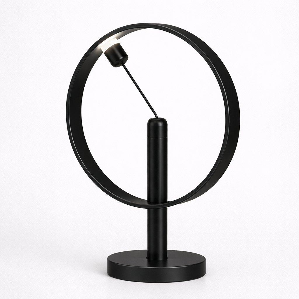Flydende Bordlampe Med Rund Lysform