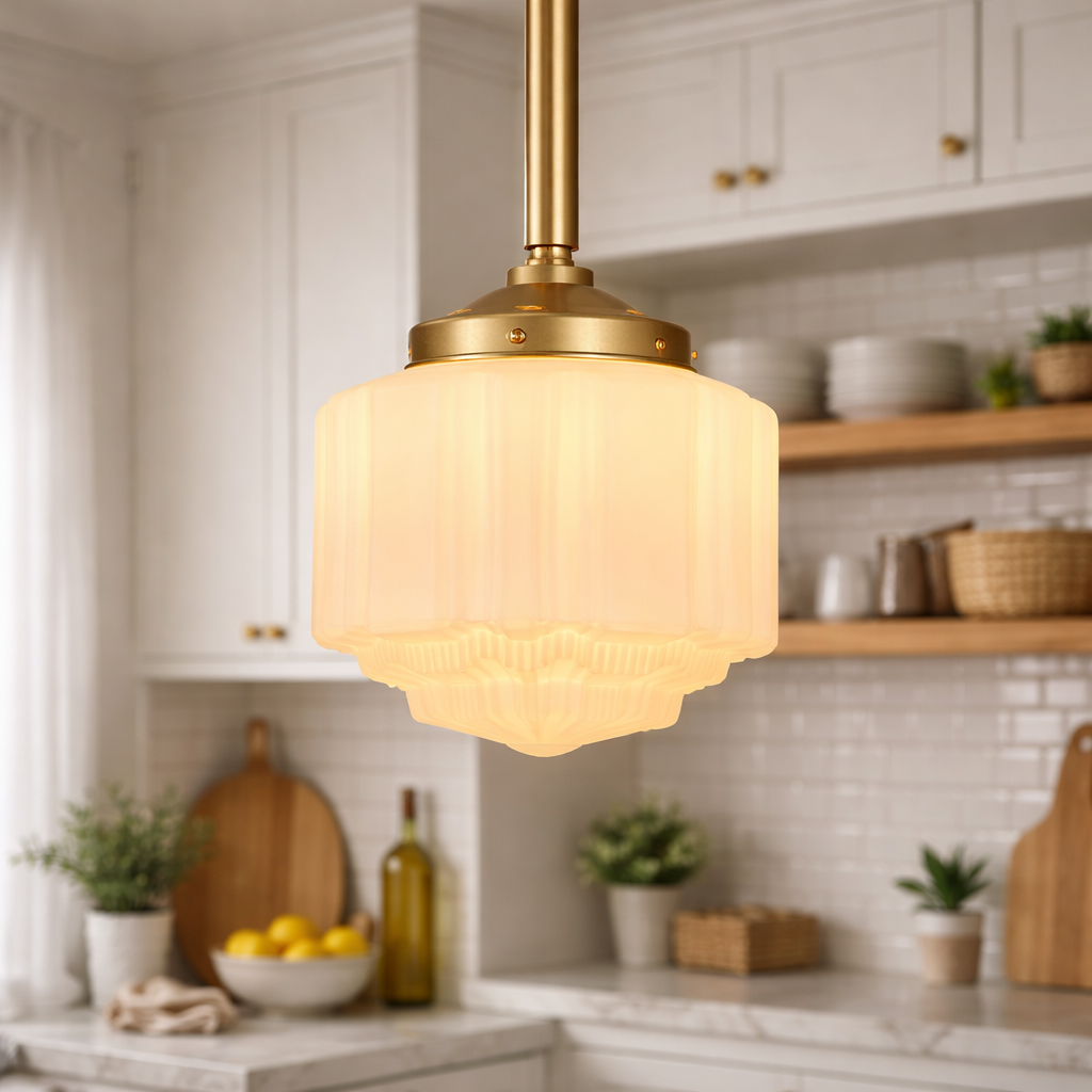 Hanglamp Met Deco Glazen Kap En Tijdloos Ontwerp