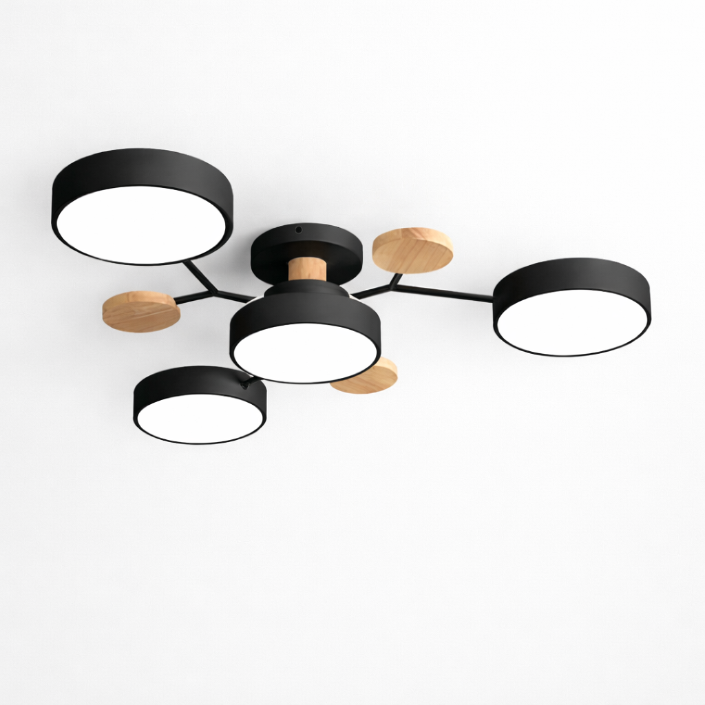 Circular Living Room Lamp with Integrated LED Module