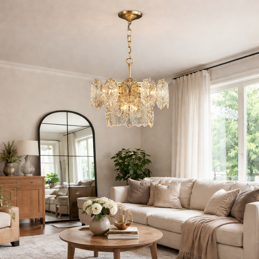 Crystal Chandelier with 5–7 Light Points