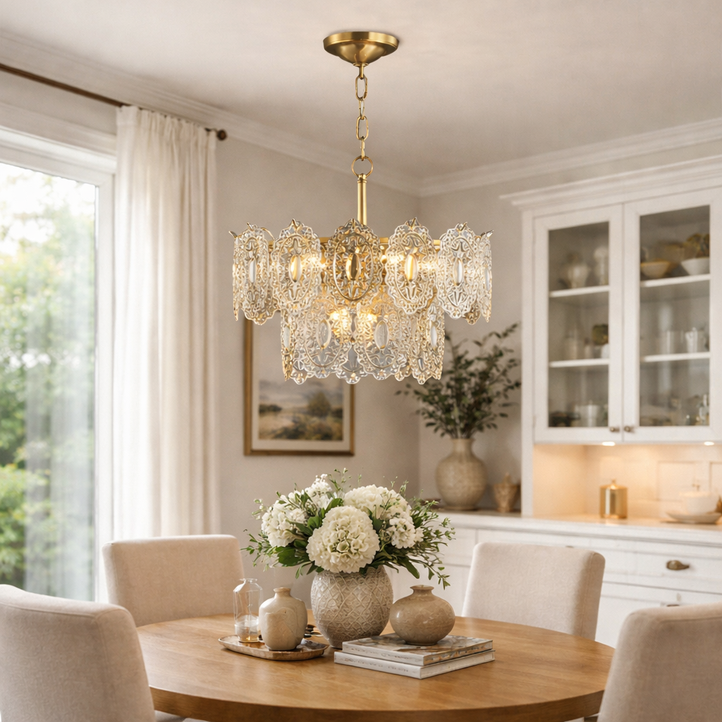 Crystal Chandelier with 5–7 Light Points