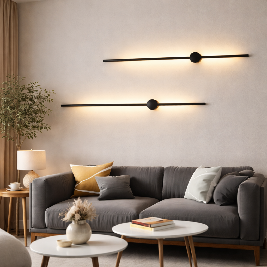 Curved Design Wall Lamp for Indoor Spaces