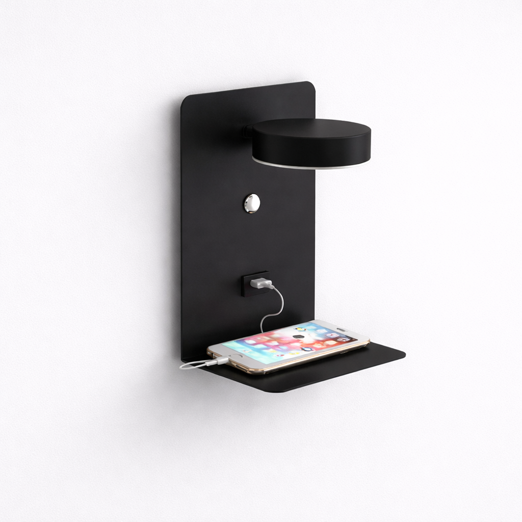 Minimalistische Wandlamp Met Gerichte Lichtbundel