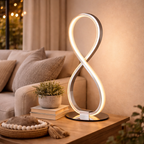 LED Tafellamp Met Infinity Vorm En Chromen Afwerking