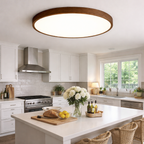 Loftlampe med trælook