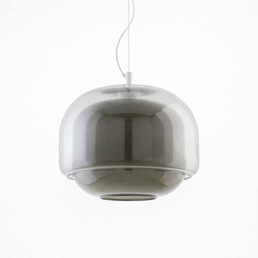 Spherical Pendant Lamp with Colored Glass Design
