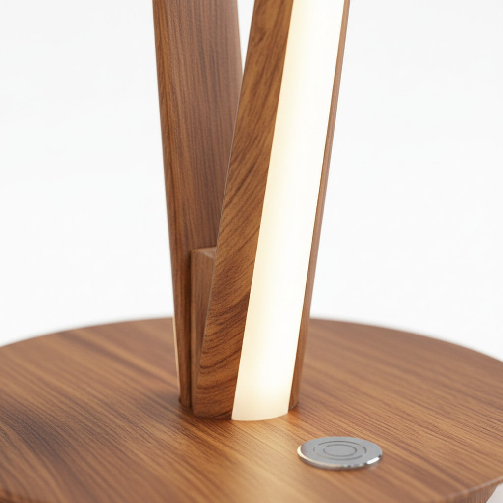 Munich Wood Table Lamp detail close-up of wood grain