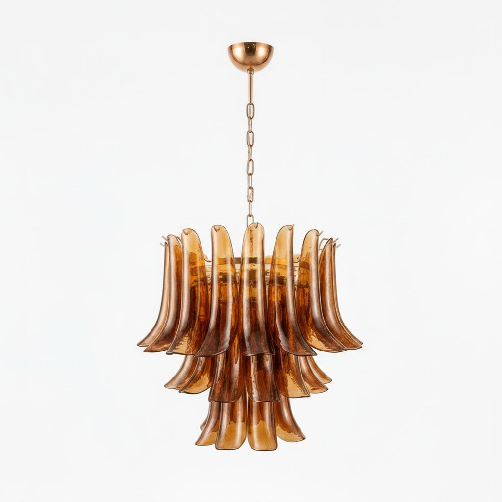 Emberwave Glass Chandelier - Angle