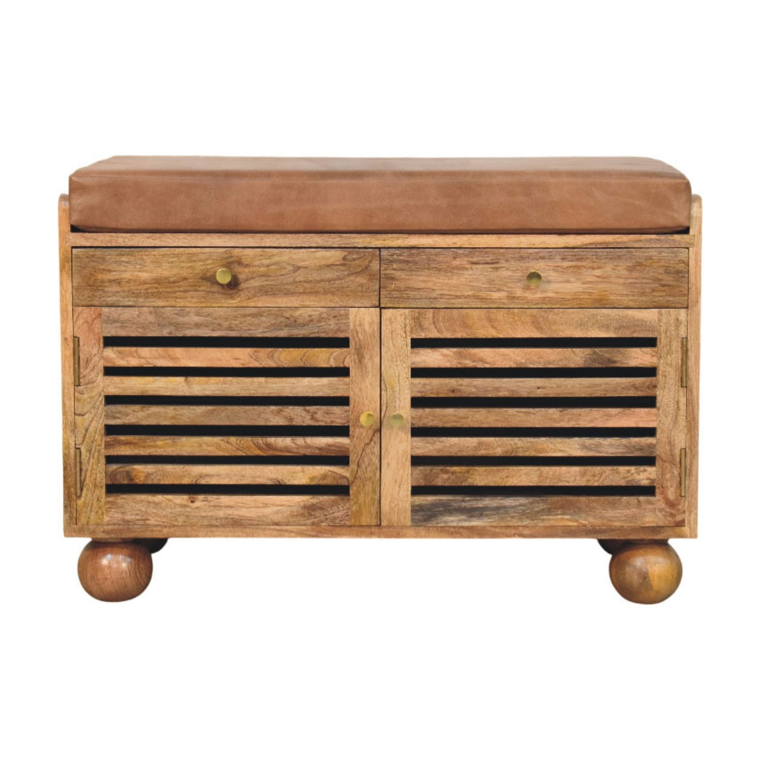 Geir Leather Cabinet