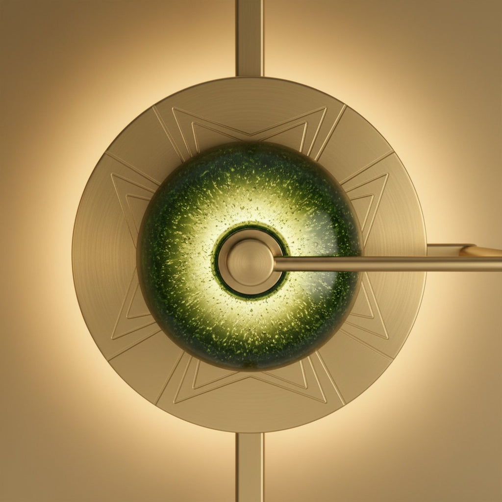 Wattle Art Deco Wall Lamp - Detail Close-up