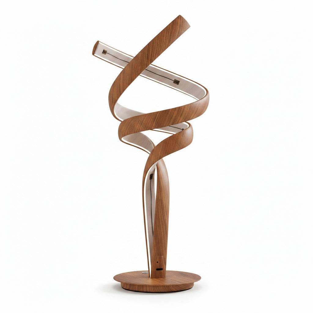 Munich Wood Table Lamp rear angle view