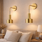 Set of 2 Wireless Wall Lamps with Teardrop Shape