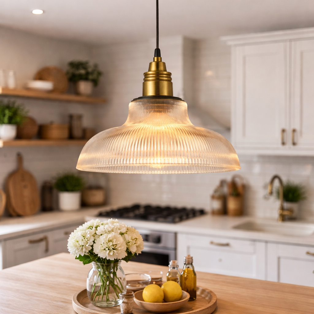 Glass Pendant Lamp with Minimalist Design