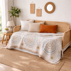 Plaid en Coton à Motif Mandala