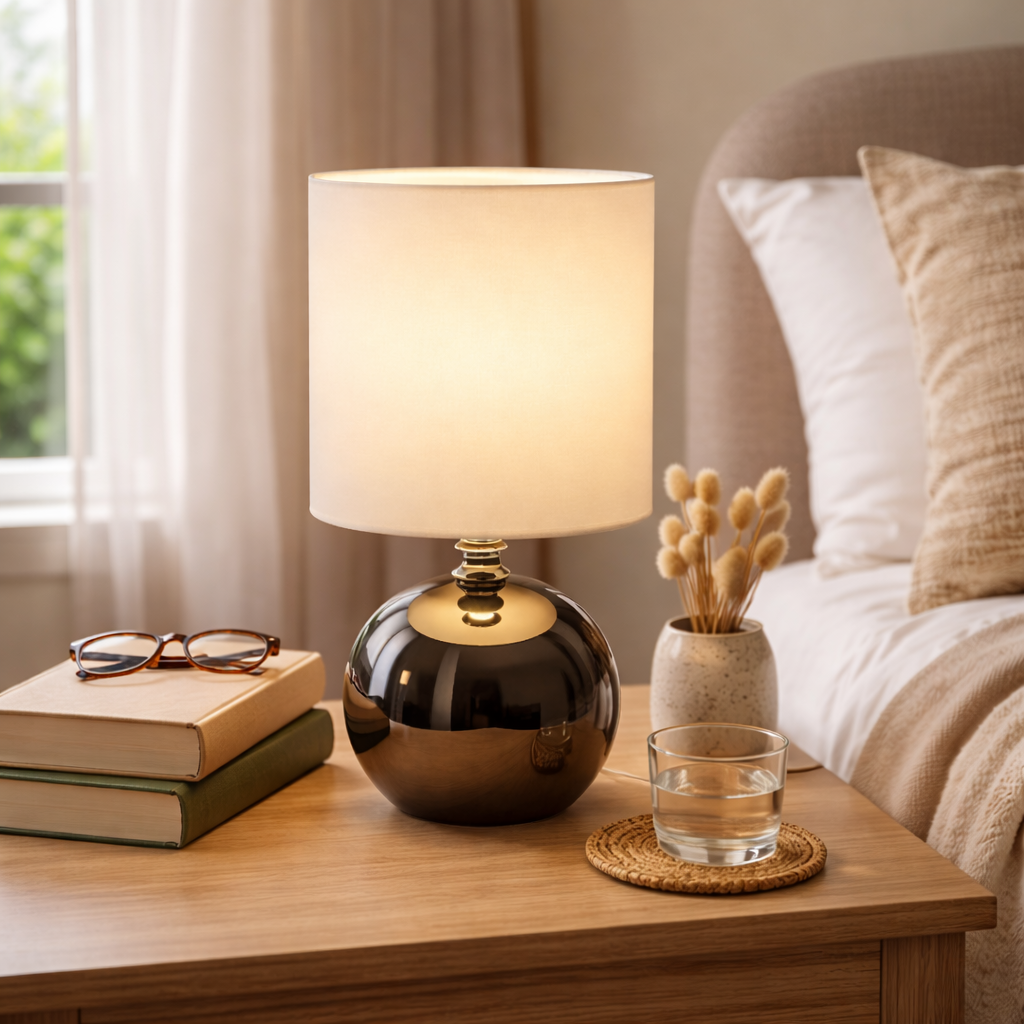 Tafellamp Met Touchbediening In Gunmetal Afwerking