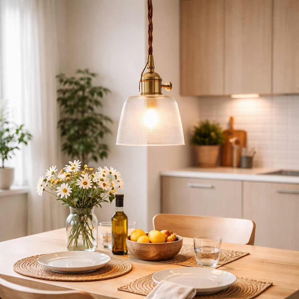 Japandi Glazen Hanglamp Voor Woonkamer Of Bar