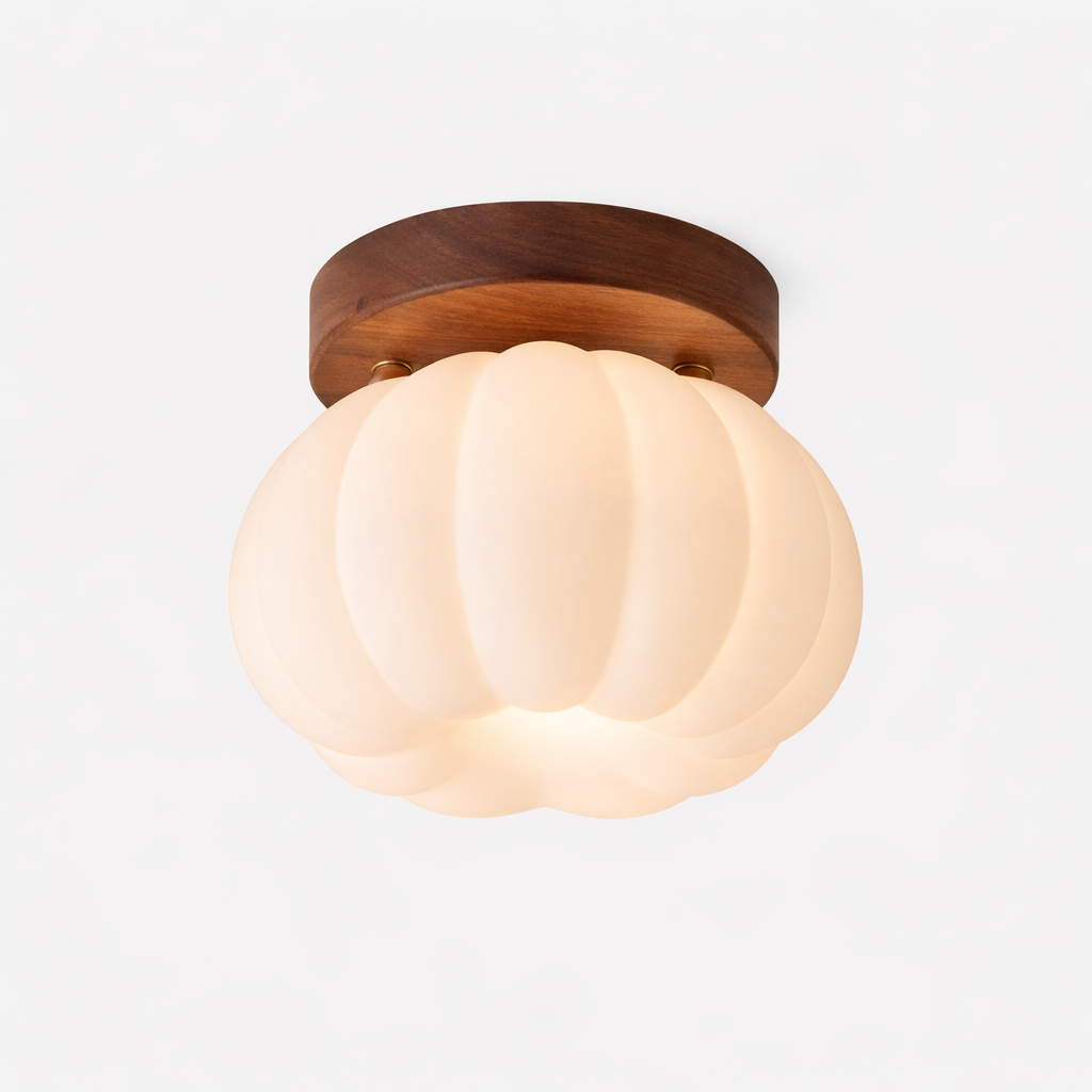 Græskarformet Overflademonteret Loftslampe