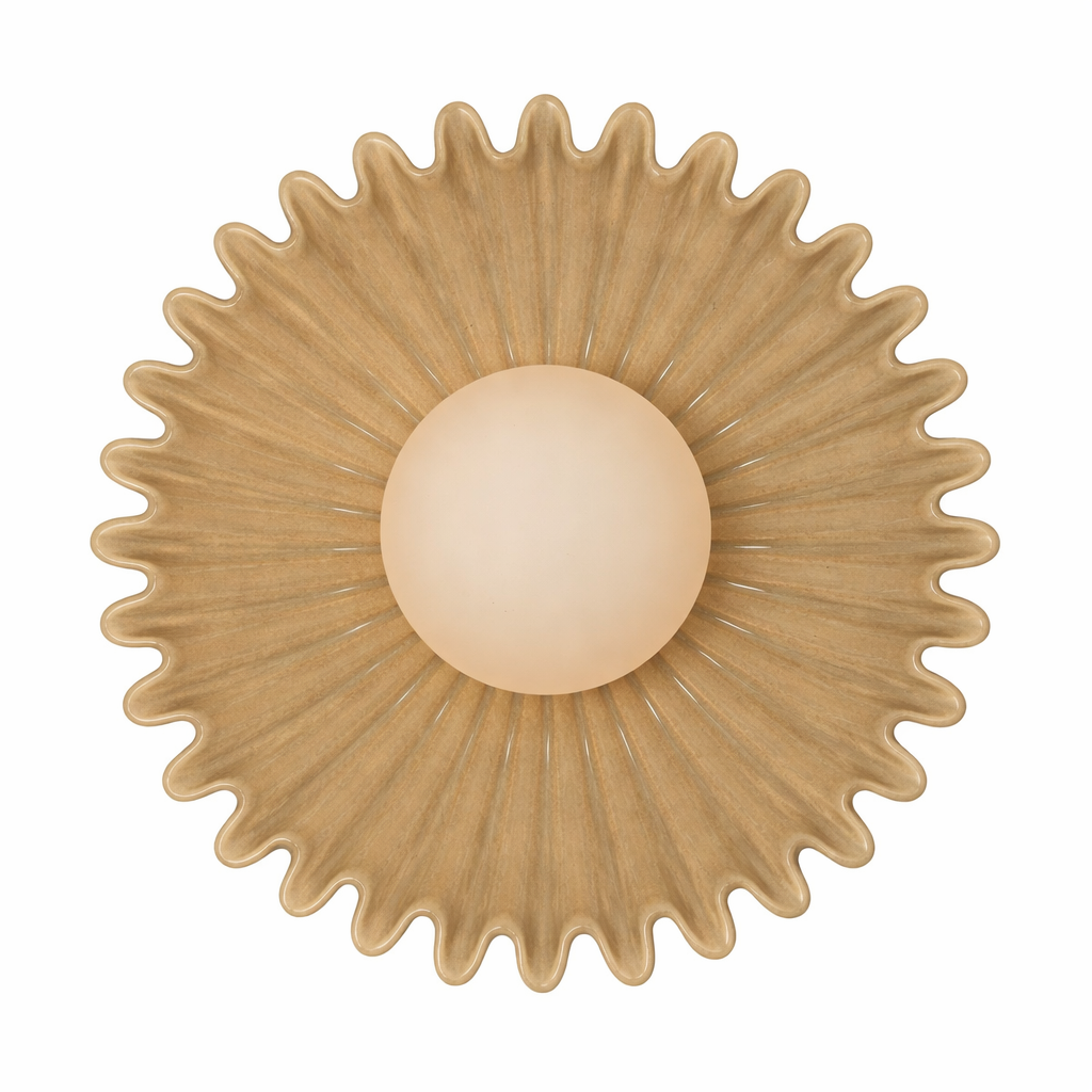 Applique murale fleur en céramique de style nordique