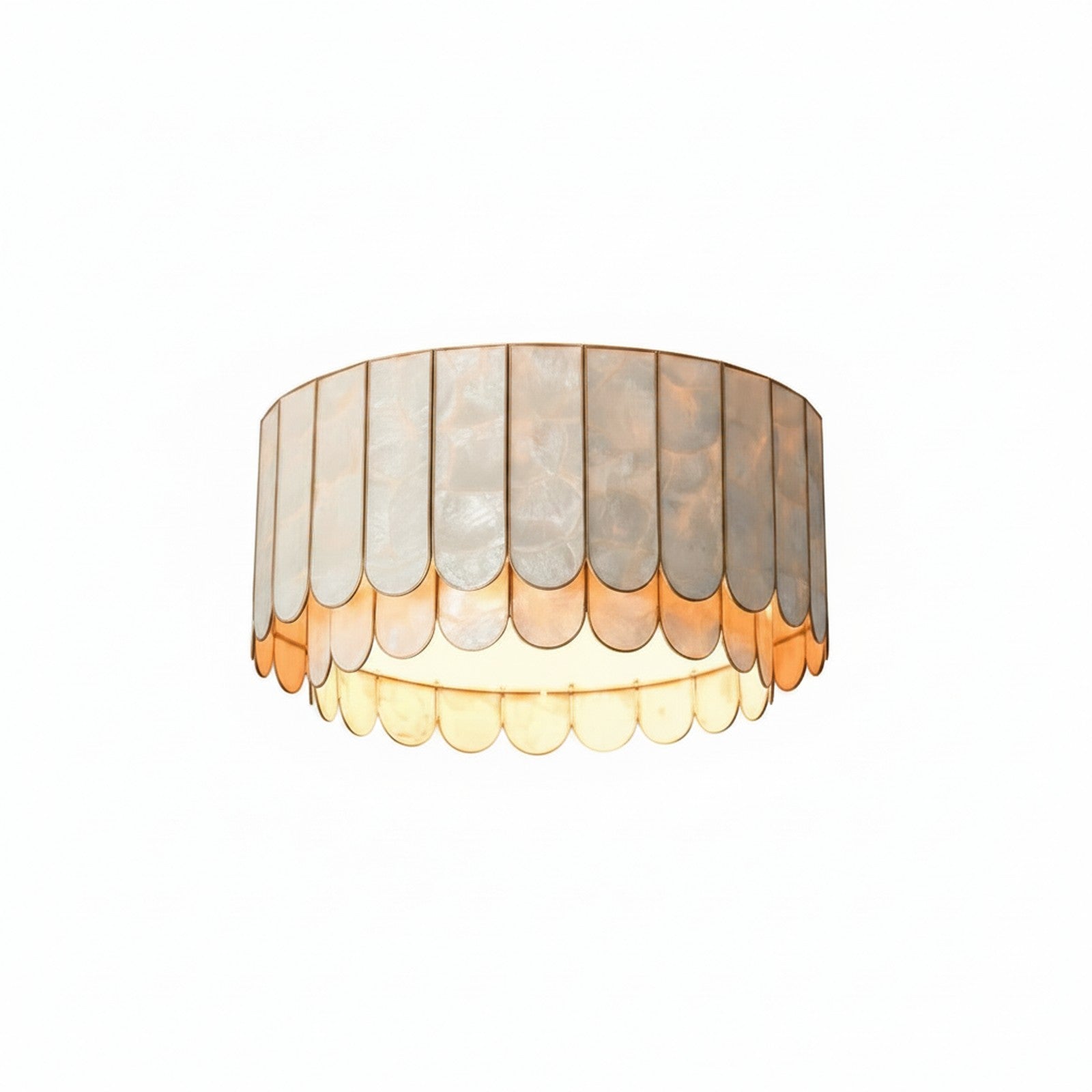 Madelyn Capiz Shell Ceiling Lamp - Bottom Angle