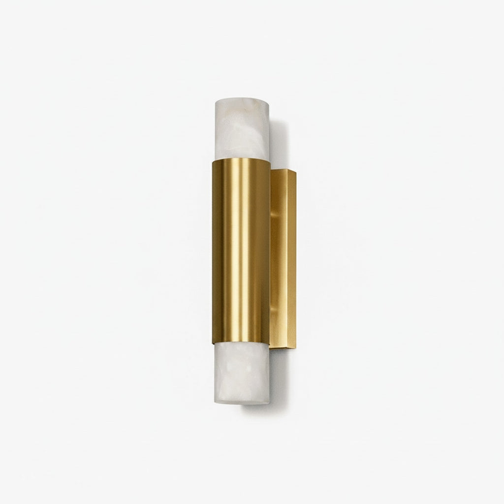 Arden Alabaster Wall Lamp - natural stone shade on white background