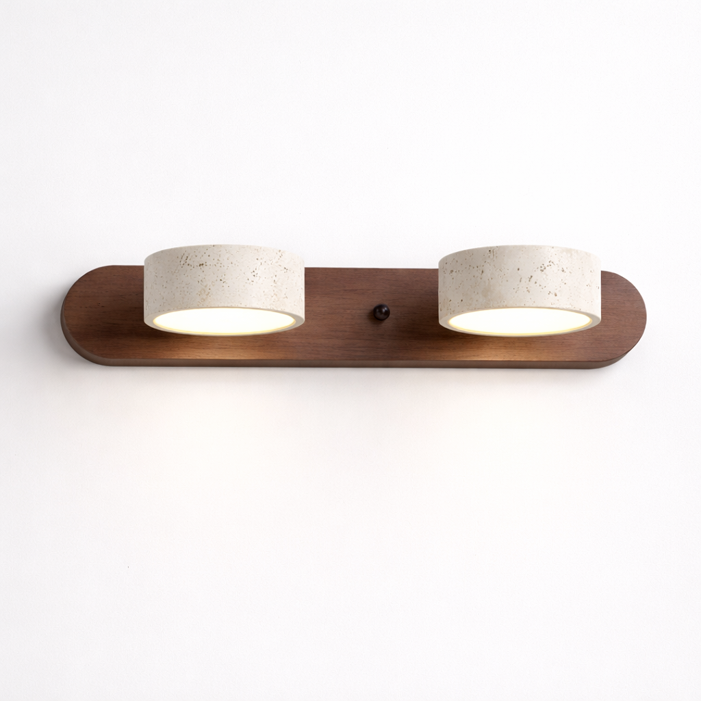 Swivel Travertine Wall Lamp in Japandi Style