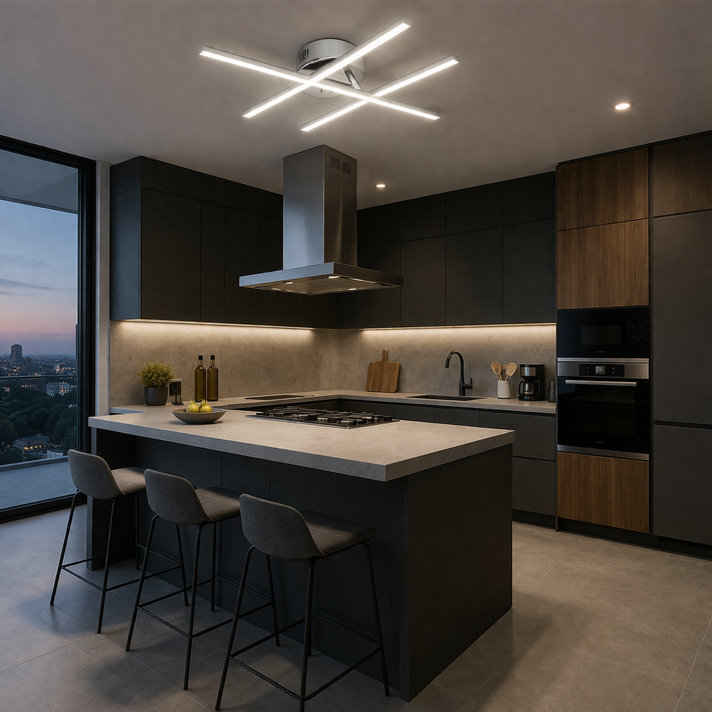 Vierkante LED Plafondlamp Met Brede Lichtverdeling