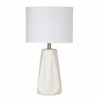 Matwitte Tafellamp Met Cilindrische Lampenkap