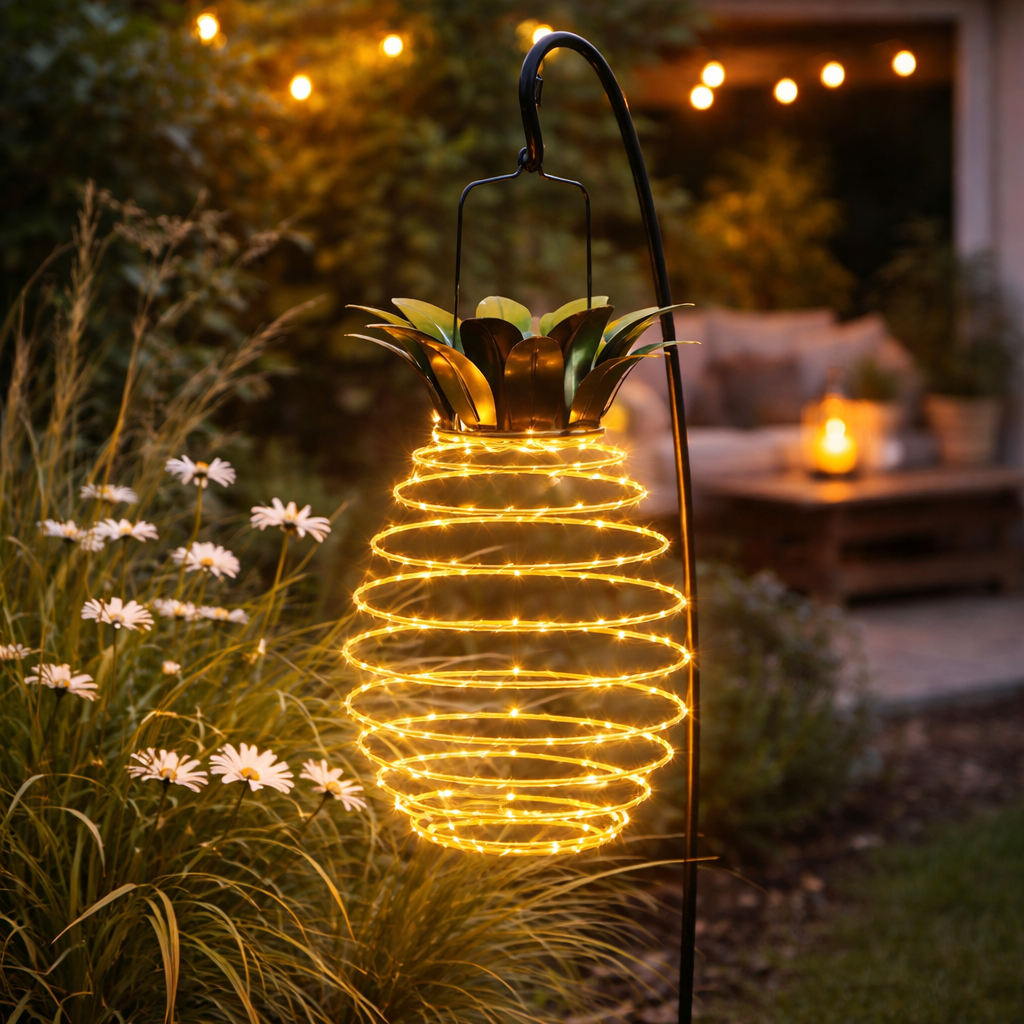 Ananasvormige Solar Tuinlamp