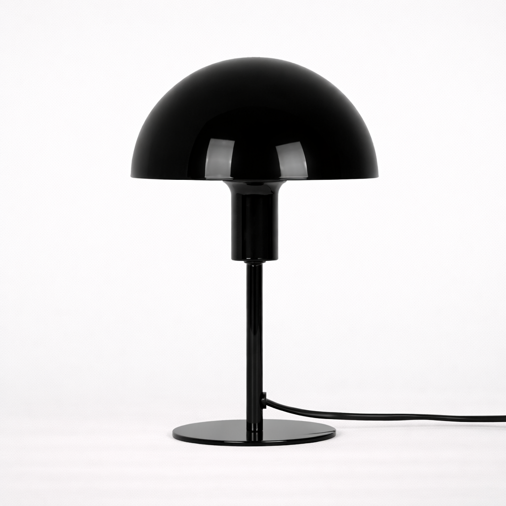 Compacte Tafellamp Met Ronde Kap En Moderne Vorm