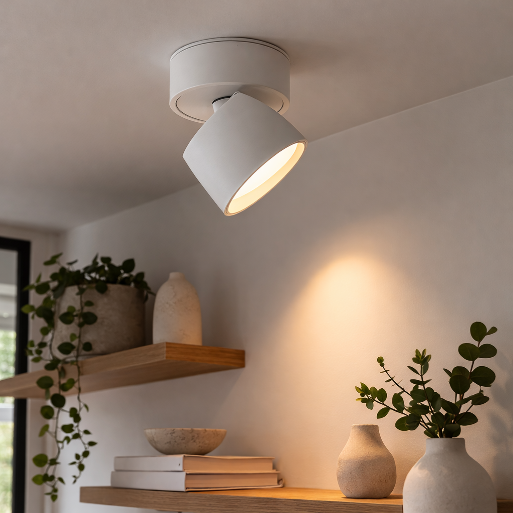 Adjustable LED Ceiling Lamp with Directional Light Panels