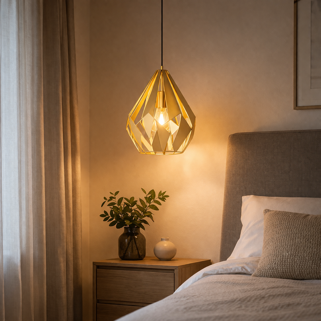 Hanglamp Met Geometrische Open Kap Voor Binnenruimtes