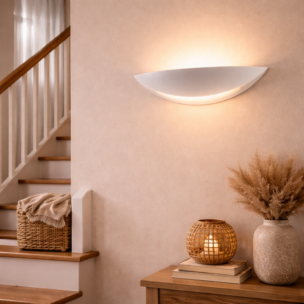 Ceramic Wall Lamp With Upward And Downward Light Beam
