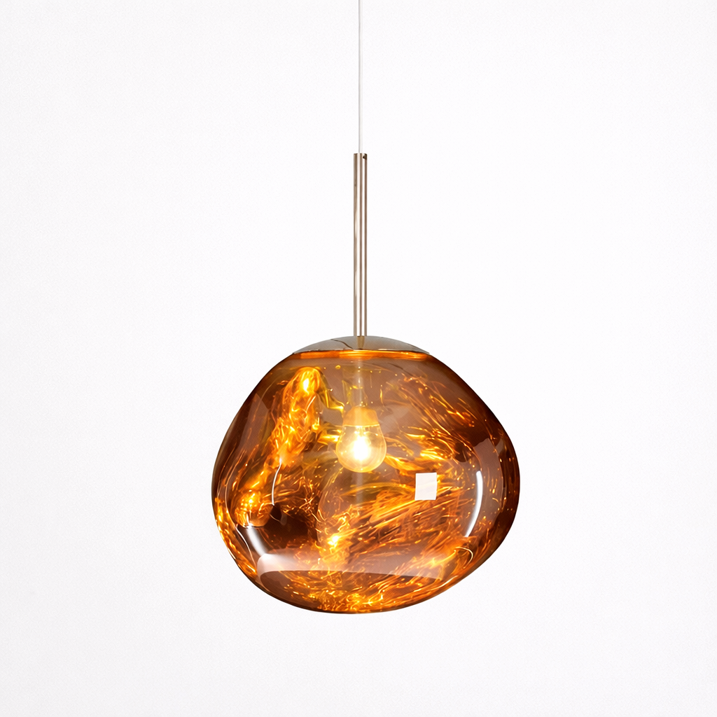 Artistieke Hanglamp Met Gesmolten Glas Effect