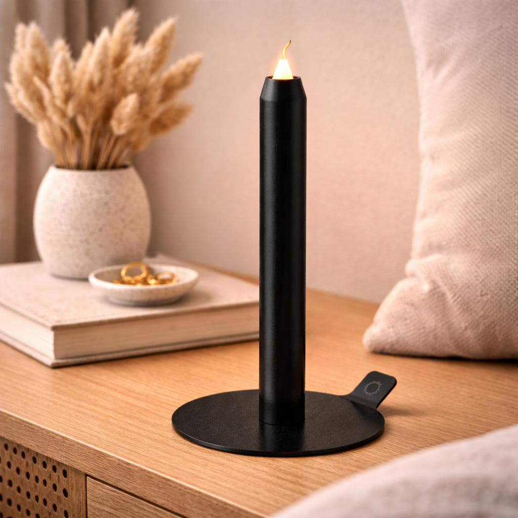 Moderner Kerzenhalter mit minimalistischem rundem Design