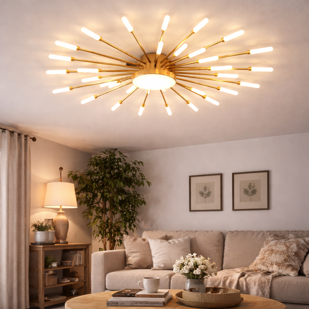Design Plafondlamp Voor Woonkamer Met Moderne Lichtstructuur