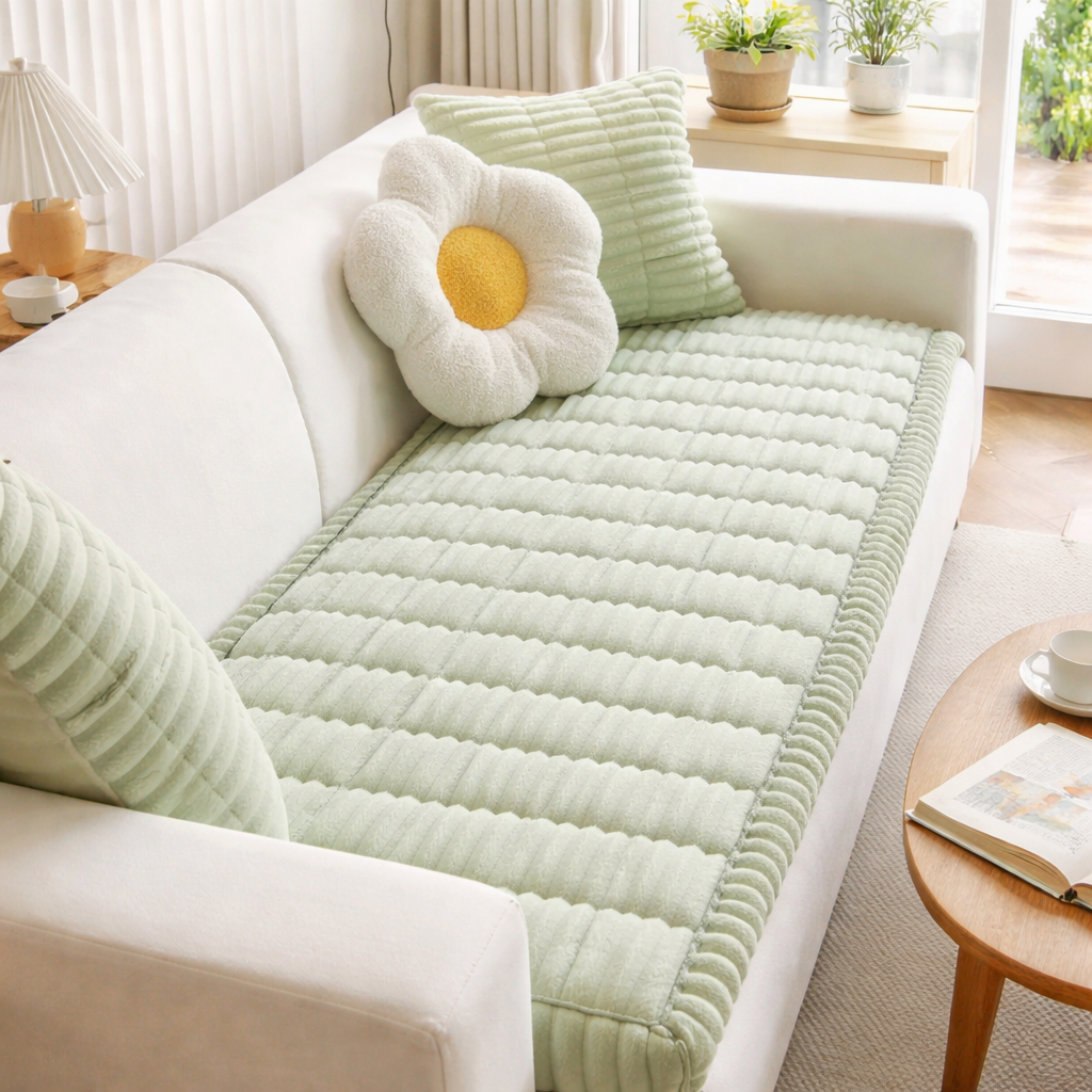 Bankovertrek met Geplooide Randen en Zachte Afwerking