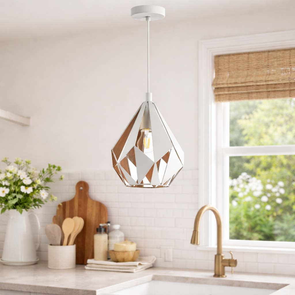 Hanglamp Met Geometrische Open Kap Voor Binnenruimtes