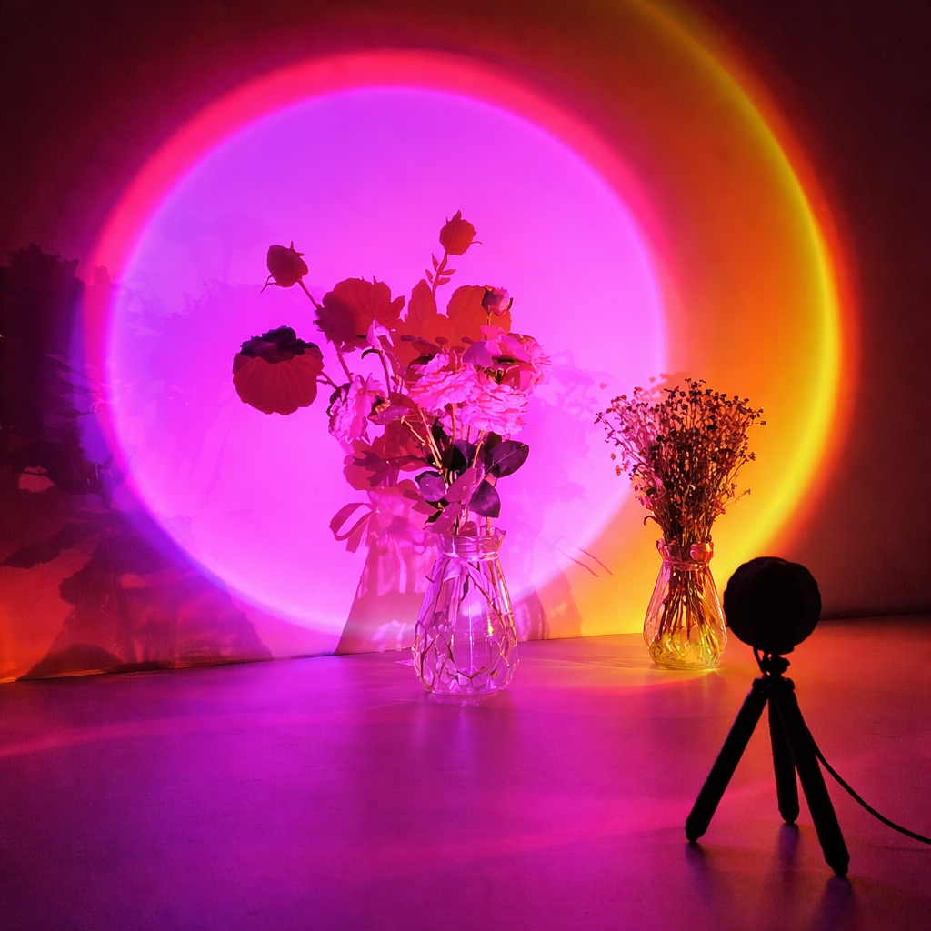 Projectielamp Met Zonsondergang Effect Voor Sfeerverlichting