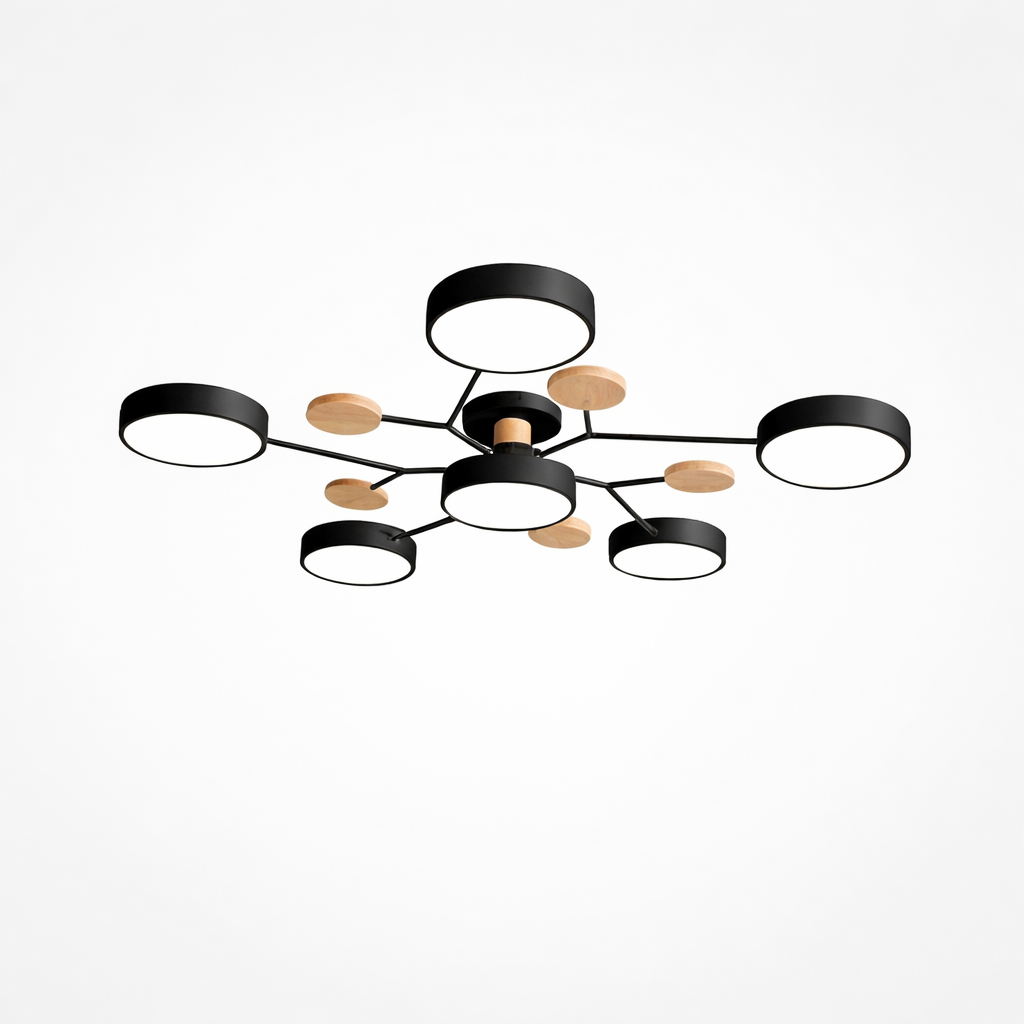 Circular Living Room Lamp with Integrated LED Module