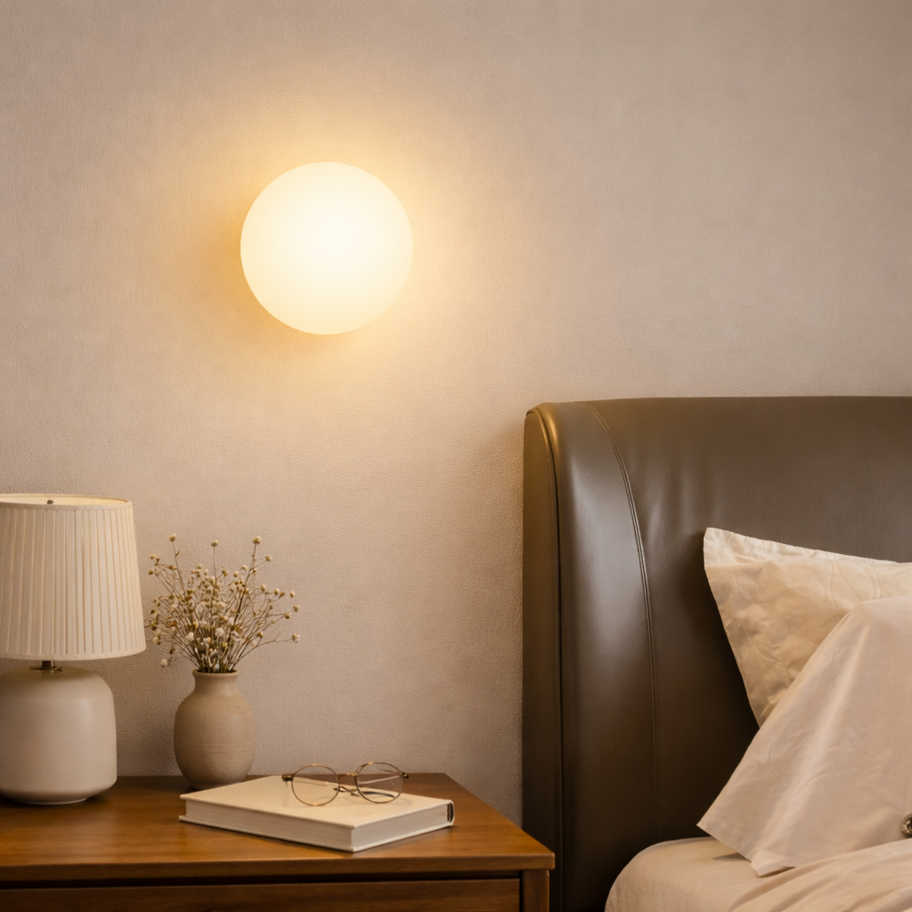 Glazen Wandlamp Met Tijdloos Wandontwerp