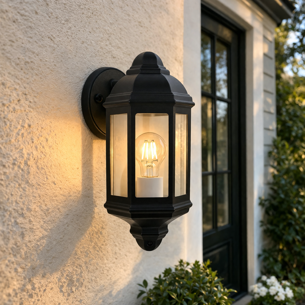 Black Outdoor Wall Lamp For Facade Lighting