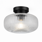 Matzwarte Semi-Plafondlamp Voor Binnenruimtes