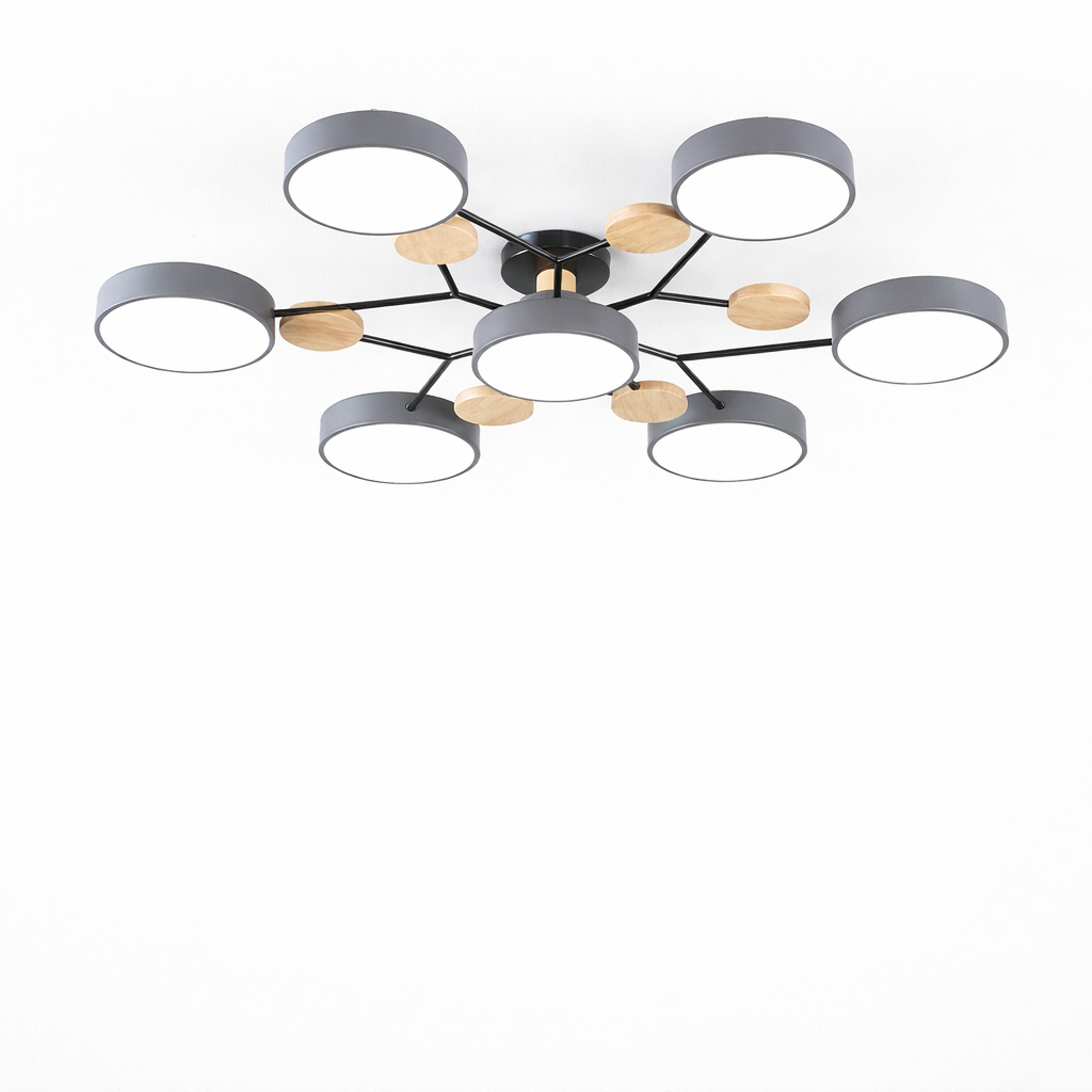 Circular Living Room Lamp with Integrated LED Module