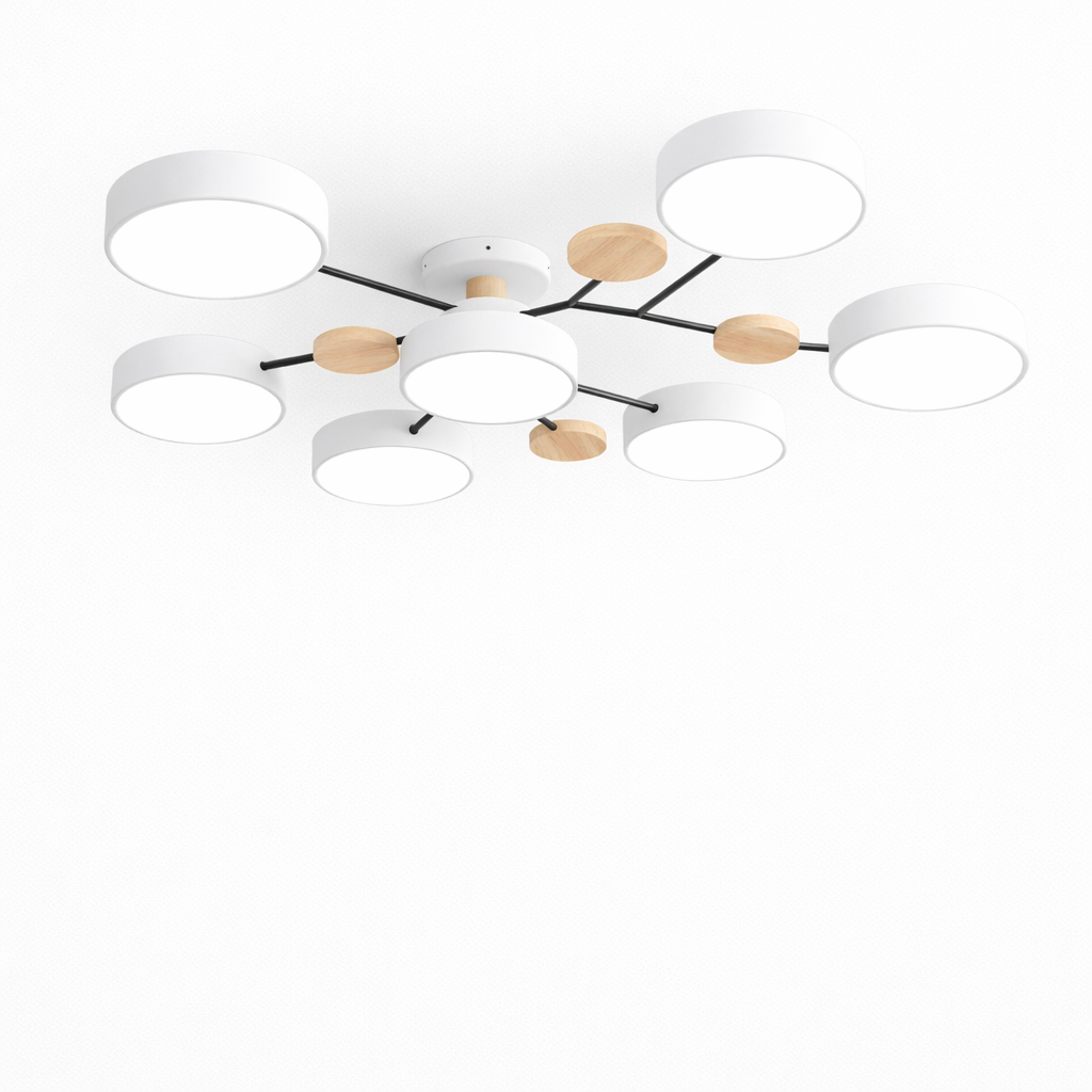 Circular Living Room Lamp with Integrated LED Module