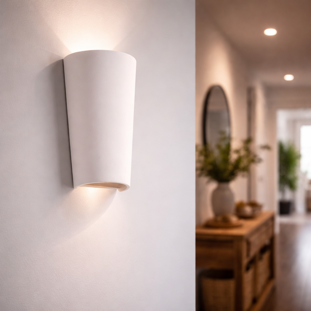 Wandlamp Met Cilindrische Vorm En Gerichte Lichtbundel